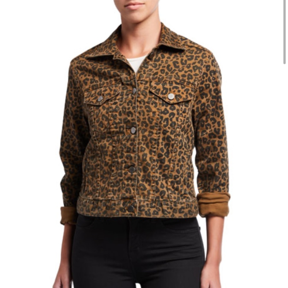 Philosophy Cheetah Print Denim Jacket